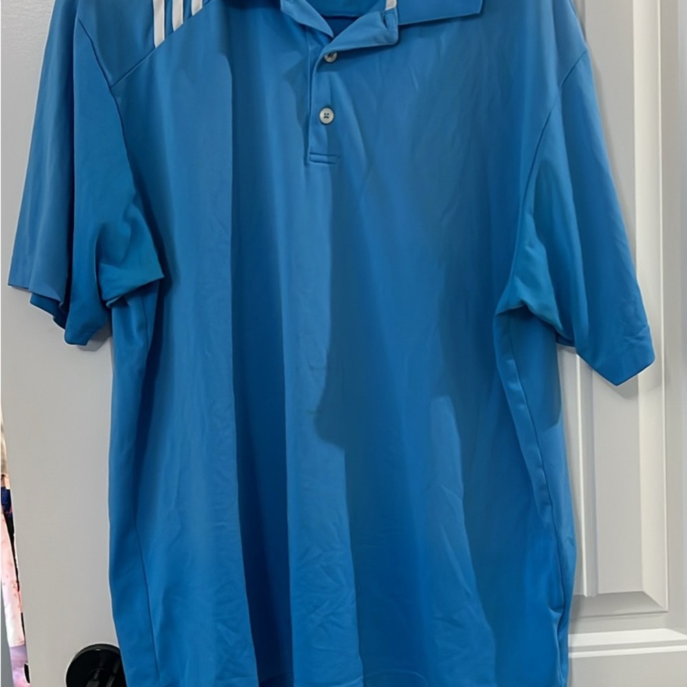 Adidas Men's Polo Shirt in Vibrant Blue - Picture 2 of 6